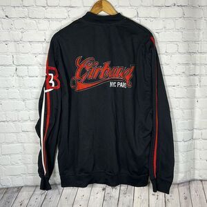 Marithe Francois Girbaud Track Jacket Mens 2XL Full Zip Black Y2K 90s Grunge